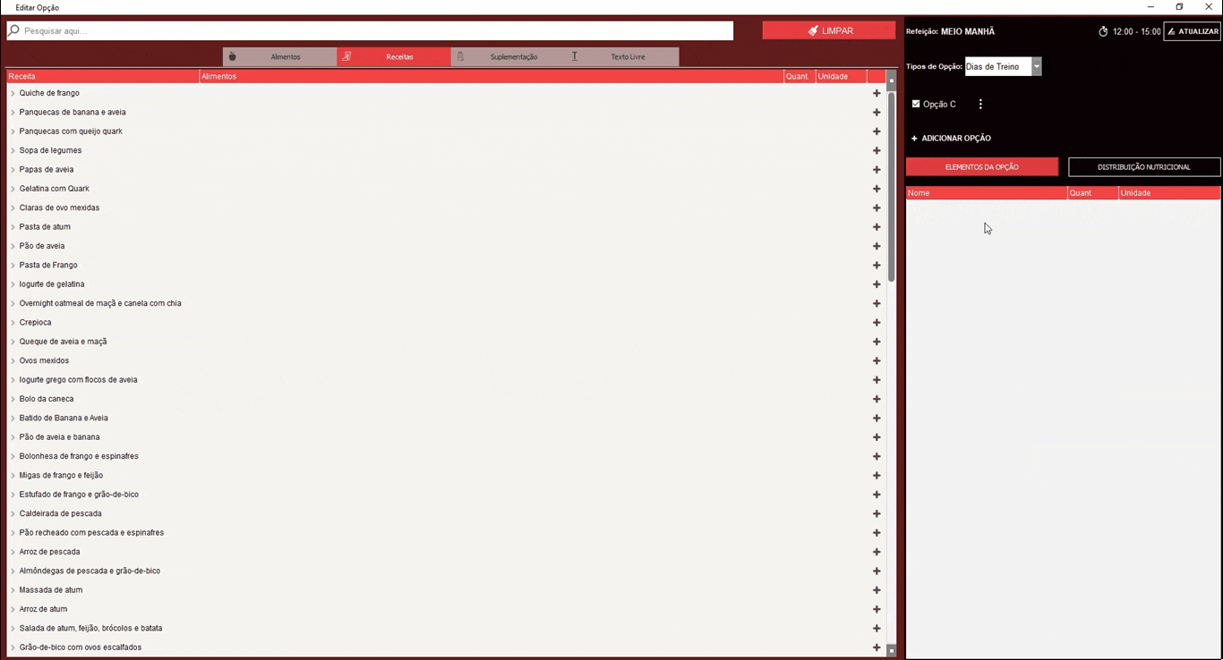 Adicionar/Editar Nova Receita Adicionar/Editar Nova Receita